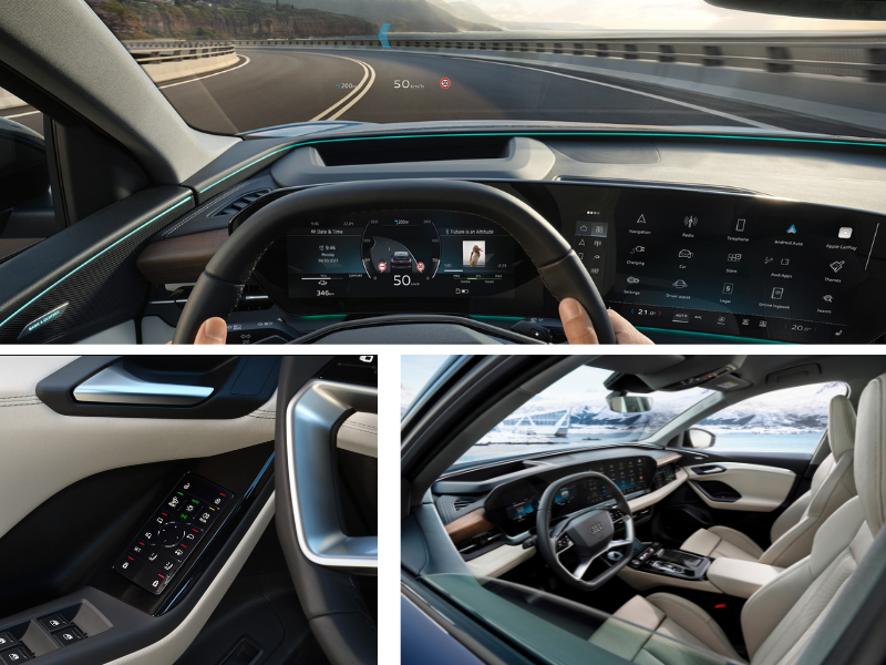 Інтер’єр Audi Q6 e-tron 2024 - цифрова панель, мультимедіа MMI та інноваційний асистент Ai.leene audi-q6-e-tron-2024-interior.jpg